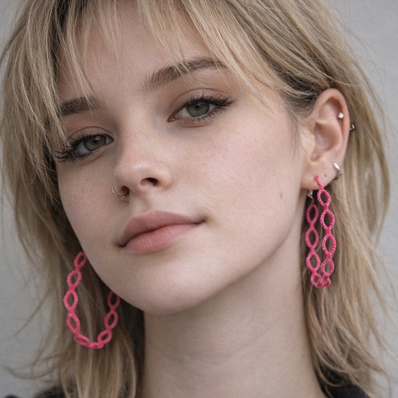 No Brand Jewelry - NWOT Infinitely symbol hoop earrings